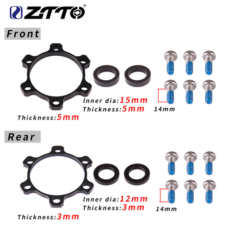 ZTTO Bicycle Boost Hub Adapter Change 12x142 to 148 15x100 to 110 110 148 Bike Hub Spacer Washer 6 Bolt standard Thru Axle 15mm ► Photo 1/5