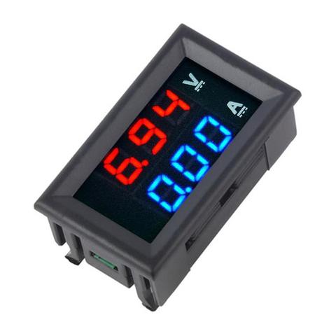 DC 100 V 10A Voltmeter Ammeter Blue + Red LED Digital Voltmeter Gauge Amp Dual Voltage Current for Home Tool Use ► Photo 1/6