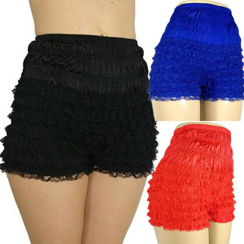 Fashion Women Ladies Solid Lace Frilly Ruffle Knicker Underwear Short Pants Safety Shorts ► Photo 1/6