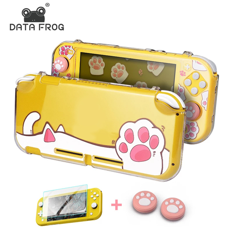 DATA FROG Transparent Hard Protective Case For Nintendo Switch Lite Console Cat Paw Style Protection Cover for NS Switch Lite ► Photo 1/6