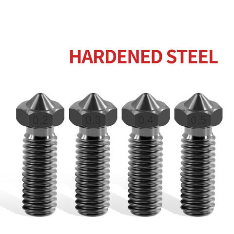 Hardened Steel Volcano Nozzle 1.75mm M6  for High Temperature 3D Printing or Carbon fiber filament for E3D Volcano Sidewinder X1 ► Photo 1/6