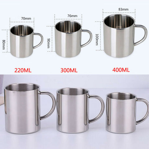 Double wall stainless steel coffee cup 300ml portable Thermo travel mug coffee jug double milk tea cups Office water cups ► Photo 1/6