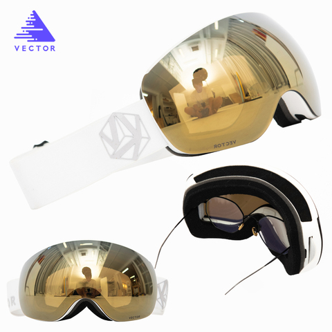 OTG Ski Snowboard Goggles Women Men Skiing Eyewear Mask UV400 Snow Protection Glasses Adult Double Spherical Mirrored Magnetic ► Photo 1/6