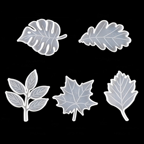 Leaves Coaster Silicone Resin Mold Tropical Maple Leaf Resin Casting Mold for Casting with Resin Concrete DIY Art Crafts ► Photo 1/6