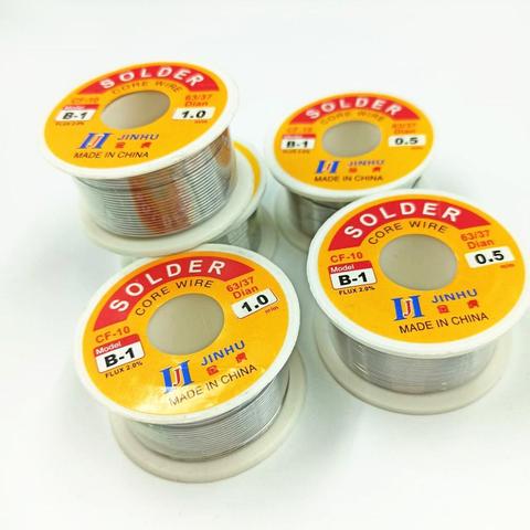 NEW 100g 0.6/0.8/1/1.2 63/37 FLUX 2.0% 45FT Tin Lead Tin Wire Melt Rosin Core Solder Soldering Wire Roll No-clean ► Photo 1/6