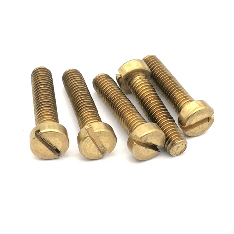 Brass Slotted cheese head screw DIN84 Brass screw Brass bolt GB65 ► Photo 1/6