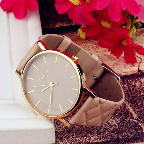 orologio donna Geneva Women's Watch Mesh Leather Strap Women's Watch Fashion Dial Dial Ladies Watch relojes quarzo reloj mujer ► Photo 1/6