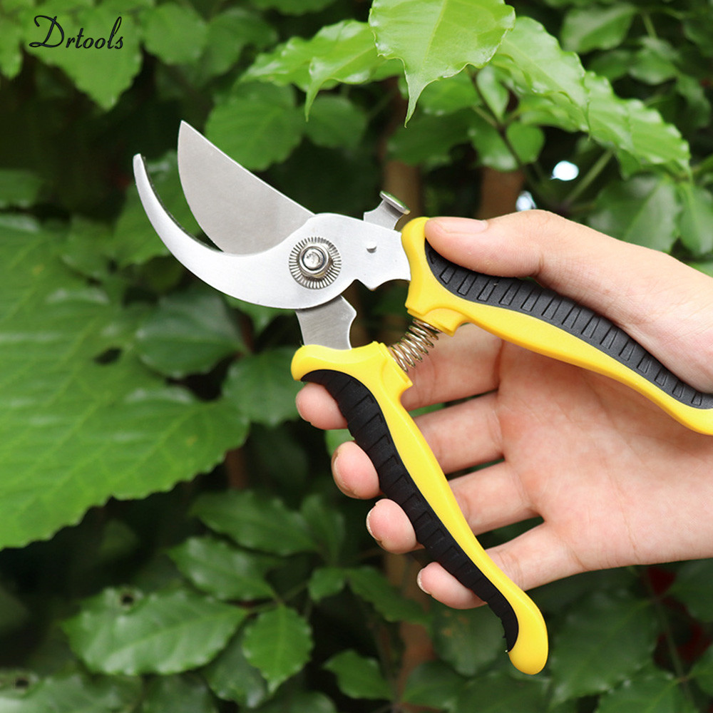 Garden Pruning Shear Ratchet Scissors Branch Cutter Trimmer Carbon Steel Scissor 