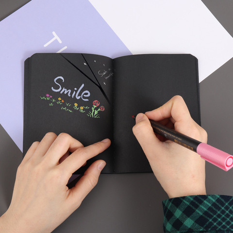 30 Sheets 56K Notepad Diary Notebook Drawing Painting Graffiti Blank Black Paper Sketch Painting Sketchbook ► Photo 1/6