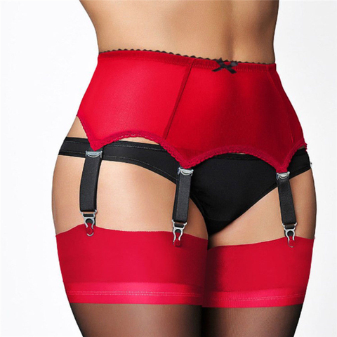 Sexy Women Garter Belts High Waist Mesh Suspender Belt Female Lady Elastic Sexy Lingerie Garters Femme Night Club ► Photo 1/5