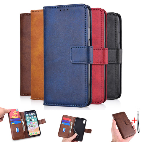 Leather Case for Realme C3 C20 C21 C3i 7 7i 6 5 5i 6i 6s 3 3i 3 Pro C2 C11 C12 C15 C17 X3 X7 X50 Pro Fundas Wallet Protect Cover ► Photo 1/6