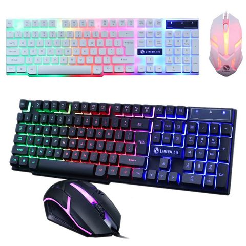 Gaming Keyboard and Wired Mouse Combo Set LED Light Backlight for Computer PC M5TB ► Photo 1/5