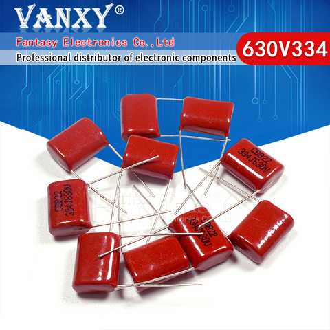 10PCS 630V334J  0.33UF Pitch 15MM 630V 334 330NF CBB Polypropylene film capacitor ► Photo 1/6