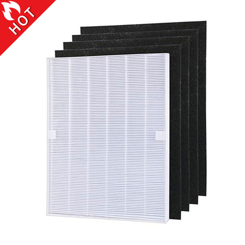 4 pieces Air Purifier Parts Carbon pre-filters and 1 piece Main HEPA filter for Winix 115115 5300 5500 6300 ► Photo 1/3
