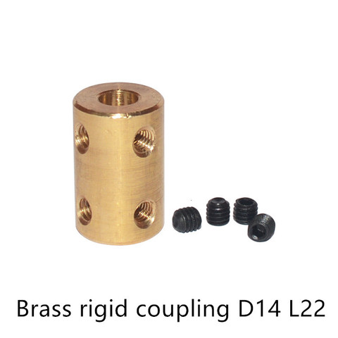 GKTOOLS D14L22 Brass Copper 4/5/6/8mm Shaft Motor Rigid Coupling Couplings Coupler Rigid Motor Connector ► Photo 1/4