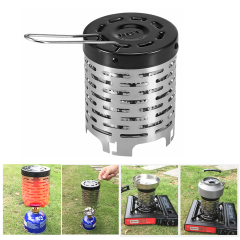 Outdoor Portable Gases Heater Stoves Heating Cover Mini Heater Cap Stainless Steel Gas Oven Burner Camping Stove Accessories ► Photo 1/6