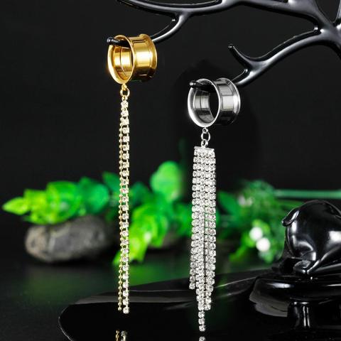 Kubooz New  Bohemia Tassels Earrings Sliver Gold Fashion Ear Plugs Gagues For Party Wedding Gift Romantic Style Pair Selling ► Photo 1/6