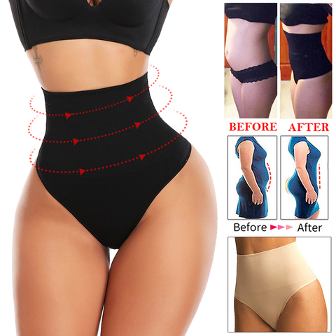 Thong Shapewear Waist Cincher Girdle Tummy Control Panties Body Shaper  Underwear for Women Butt Lifter Seamless Panty Black : : Clothing,  Shoes & Accessories