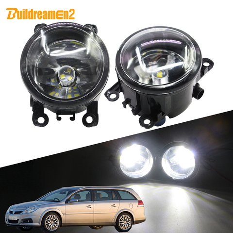 Buildreamen2 For Opel Vectra C Car Fog Light Kit Lampshade + Bulb Daytime Running Light 12V 2002 2003 2004 2005 2006 2007 2008 ► Photo 1/6
