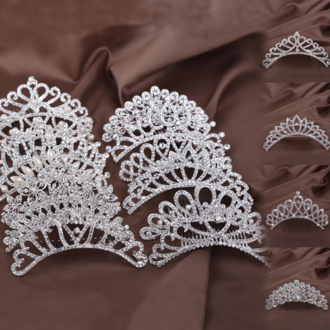Luxury Hair Jewelry Crystal Bridal Tiaras Princess Crown For Women Girls Rhinestone Pearl Wedding Tiara Comb Accessories ► Photo 1/5