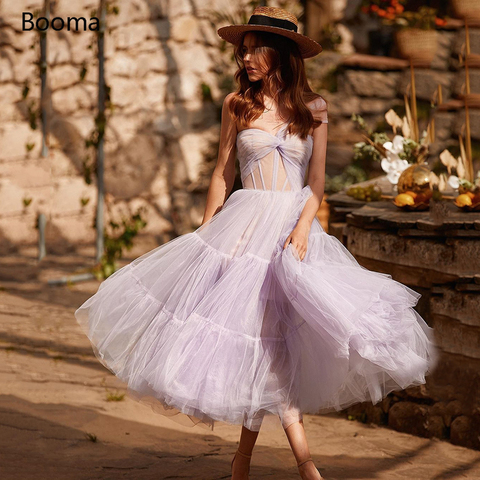 Fairy Lavender Short Prom Dresses 2022 Sweetheart Tiered Tulle Party Dresses One-Shoulder Pleated Illusion A-Line Evening Dress ► Photo 1/4