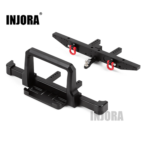 INJORA RC Car TRX4 Classic Metal Front Bumper with Rear Bumper for 1/10 RC Crawler Traxxas TRX-4 Upgrade Parts ► Photo 1/6