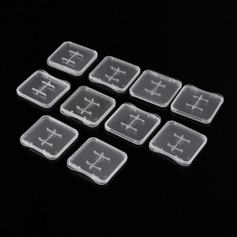 10 in 1 Portable Plastic TF SD SDHC Memory Cards Storage Box Holder Protector ► Photo 1/6