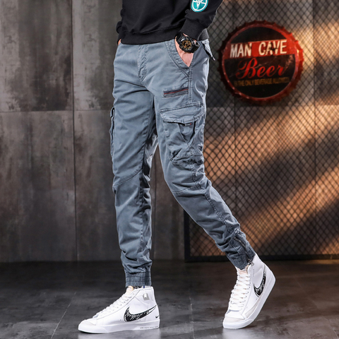 Fashion Tactical Cargo Pants Men Sport Joggers Casual Streetwear Hip Hop Slim Fit Trousers ► Photo 1/5