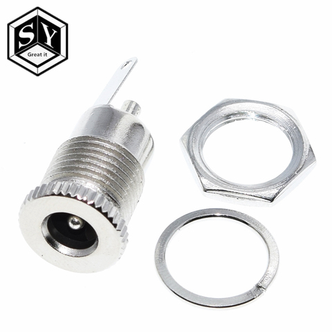 DC099 5.5 mm x 2.1mm DC Power Jack Socket Female Panel Mount Connector Metal DC-099 Open Hole 11MM 5.5*2.1 5.5*2.5 ► Photo 1/6