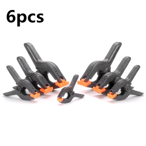 6pcs/lot 2/3/4inch Plastic Nylon Adjustable Woodworking Clamps Wood Working Tools Spring Clip Carpentry Clamps ► Photo 1/6