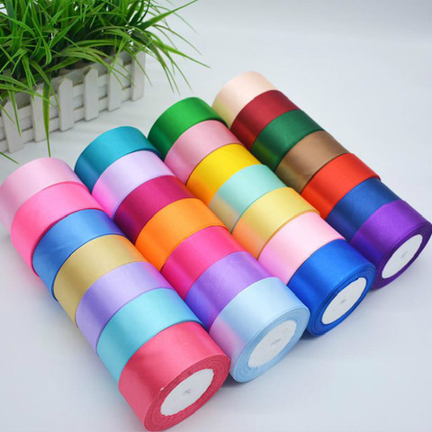 22mters 5cm Silk Satin Ribbon Wedding Party Christmas Ribbon Flowers Gifts Decorated DIY Apparel Sewing Fabric head hair bow ► Photo 1/6