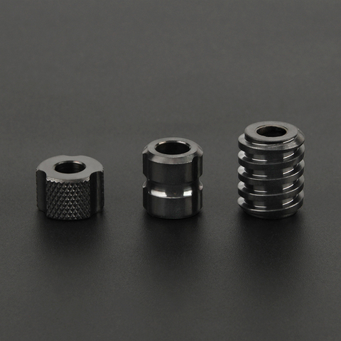 1PCS Black Titanium Alloy Knife Beads Paracord Umbrella Rope EDC Screw Thread Paracord Bead Zipper Accessories ► Photo 1/6