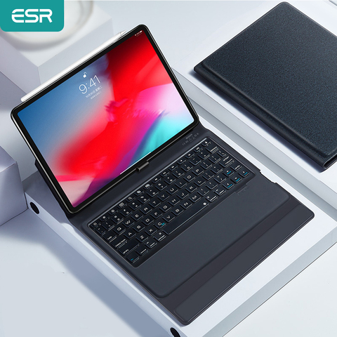 ESR Bluetooth Wireless Keyboard Case For iPad 11 Inch iPad Pro 11'' 2022 A2228 A1980 Smart PU Leather Full Folio Flip Cover ► Photo 1/6