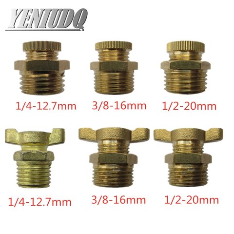 1/4 3/8 1/2  Brass Drain Valve Air Compressor Drain Valve  For Air Compressor Tank Replacement Part Long Service Life ► Photo 1/6