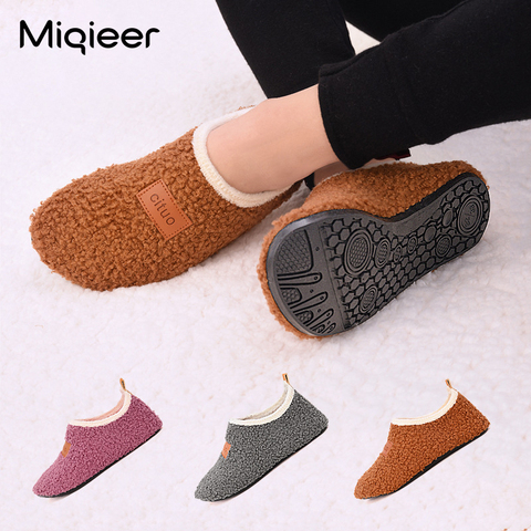 Winter Children Cashmere Slippers Kids Soft Warm Sock Floor Shoes Boys Rubber Soles Non-slip Cotton Slippers Indoor Home Shoes ► Photo 1/6
