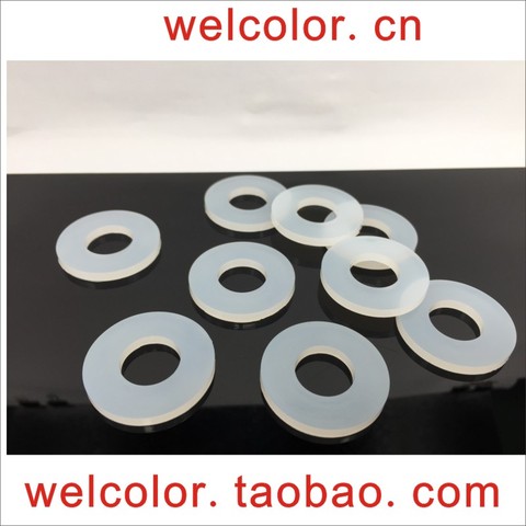 Rubber Silicone Flat Gasket round flat rubber washer Silicone Gasket OD 16 mm Hollow inner hole 10 8 6 mm thick 1 1.5 2 3 5 mm ► Photo 1/1