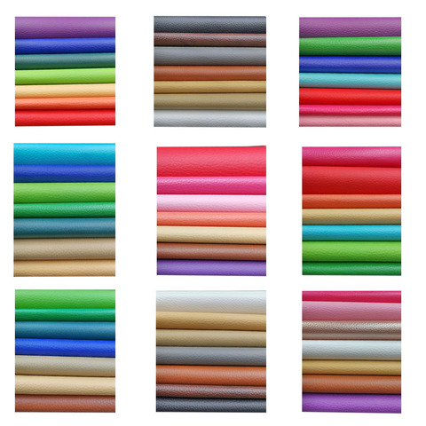 7pcs Wholesale Litchi PU Faux Leatherette Sweing Fabric Leather Systhetic Sheets Bow Bag DIY Earring Handmade Decor 20*15cm ► Photo 1/6