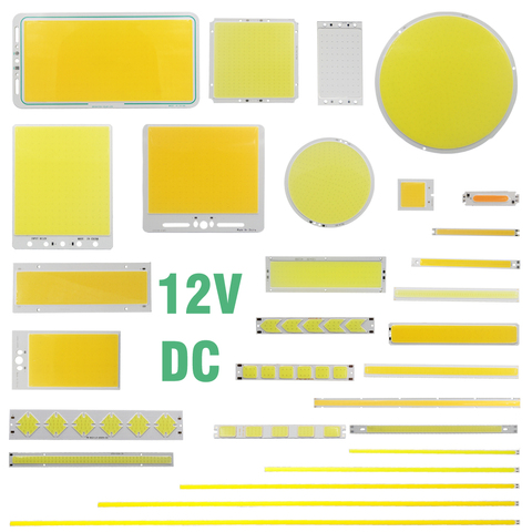 HOT DC 12V 2w 50w 200w round cob for DIY led cob lamp light emitting diode panel bulb cob led bar strip chip source ► Photo 1/6