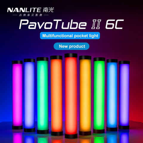 Nanlite PavoTube II 6C LED RGB soft light Tube Portable Handheld Photography Lighting Stick CCT Mode Photos Video Nanguang ► Photo 1/6