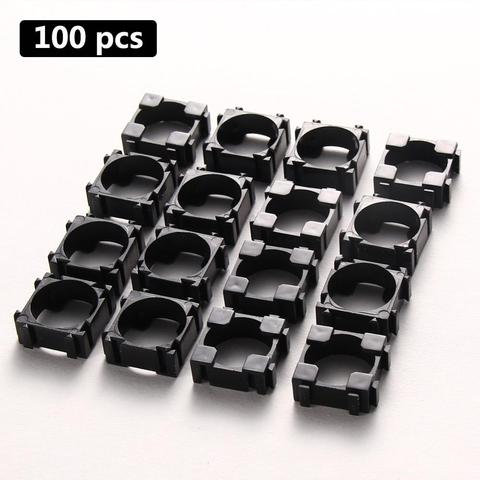 100pcs Battery Bracket 18650 Safety Anti Vibration Holder Bracket 22x22mm pc+pp+gp Meterials Lithium Batteries Support Stand ► Photo 1/6