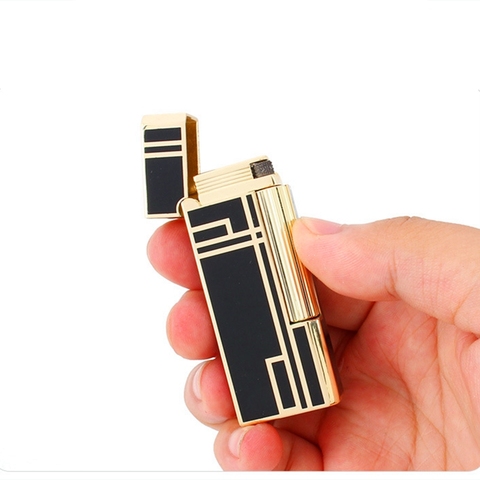 2022 Luxury Ping Sound Lighter Gas Inflatable Cigarette Lighter for Cigar Refillable Grinding Wheels Free Fire Lighter Best Gift ► Photo 1/6