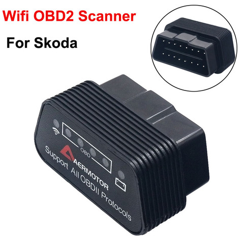 For Skoda Octavia A7 A5 2 Fabia Yeti Android IOS Wifi OBD2 Scanner Code Reader Pic25k80 ELM327 Scanner OBD2 Car Diagnostic Tool ► Photo 1/6