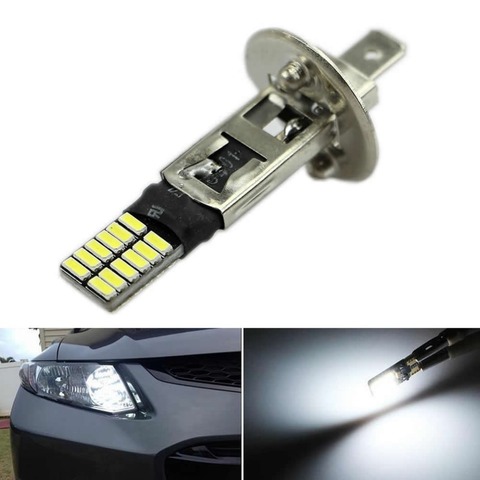 1pcs New Headlight 6500K HID White 24-SMD H1 LED Replacement Bulbs For Fog Lights Driving ► Photo 1/5