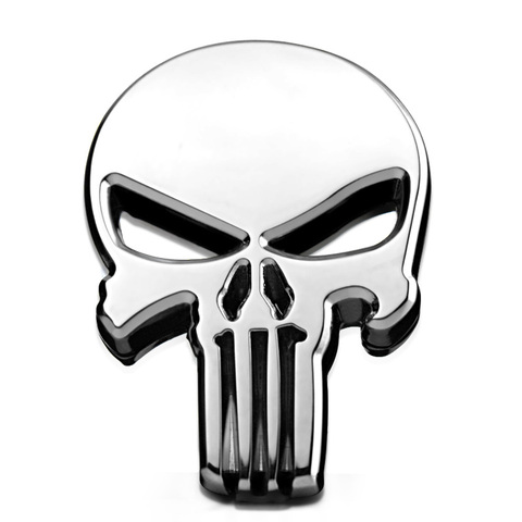 Metal Skull Punisher Sticker Emblem Badge Logo ► Photo 1/5