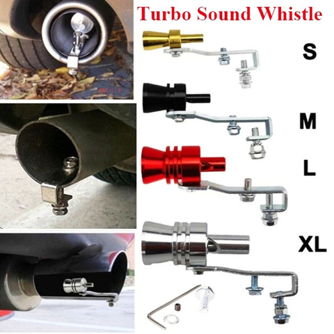 Universal turbo whistle for exhaust pipe, whistle in muffler, simulator exhaust, exhaust pipe nozzle S/M/L/XL ► Photo 1/6