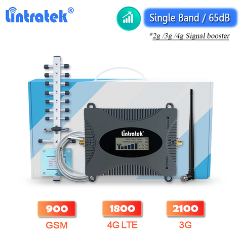 2G 3G 4G Lintratek Signal Booster GSM 900 LTE DCS 1800 WCDMA 2100 Cellphone Cellular Signal Amplifier Repeater+Yagi Full Kit ► Photo 1/6