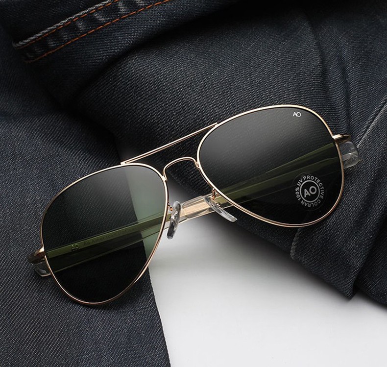 JackJad New Fashion Army MILITARY AO Pilot 54mm Sunglasses Brand American Optica