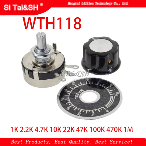 1 set WTH118 DIY Kit Parts 2W 1A Potentiometer 1K 2.2K 4.7K 10K 22K 47K 100K 470K 1M ► Photo 1/3