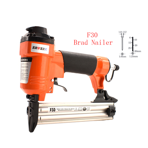 Framing Tacker 18GA Pneumatic Brad Nailer F30 Air Nails Gun For Woodworking ► Photo 1/6