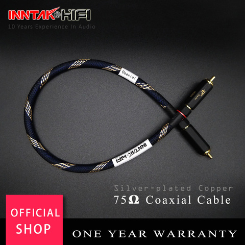 1PCS 75Ohms Silver-plated copper Professional HD digital coaxial Cable Self-locking RCA to RCA Audio cable For DAC TV / 0.2M- 5M ► Photo 1/6